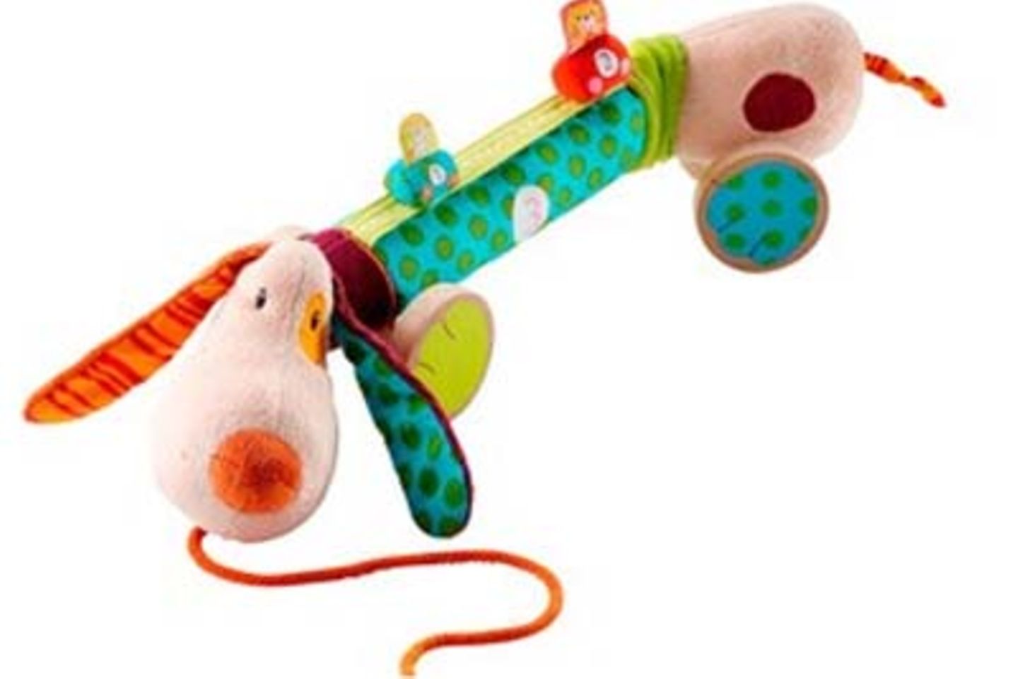 Nachzieh-Spielzeug: Hund von "Lilliputiens" über Daskleinezebra.com