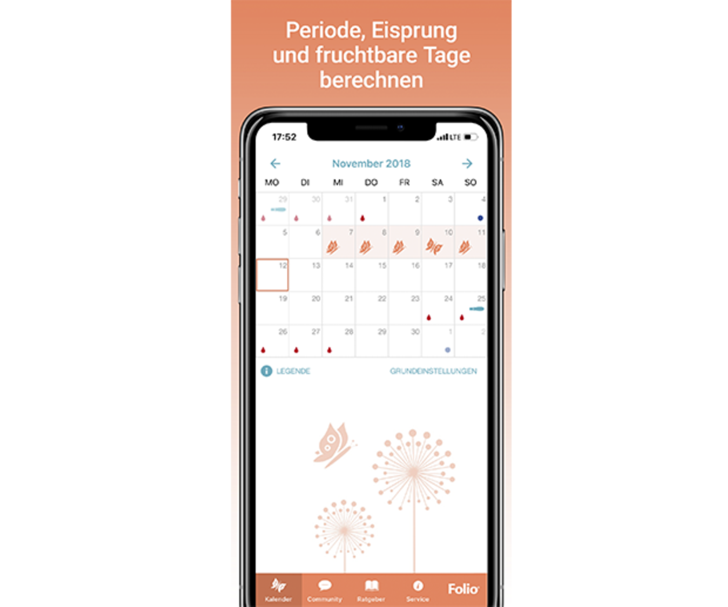 Mit der urbia Eisprungkalender-App hast du immer einen Überblick über deinen Zyklus. Hier kannst du deine Periode, deinen Eisprung und deine fruchtbaren Tage berechnen und übersichtlich eintragen.    Hier findest du die kostenlose urbia Eisprungkalender-App für dein iPhone im App-Store      Hier findest du die kostenlose urbia Eisprungkalender-App für dein Android-Handy im Google Play Store