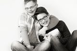 Down-Syndrom: Steffen, 15, mit seinem großen Bruder. er ist der Mittlere von drei Jungs.