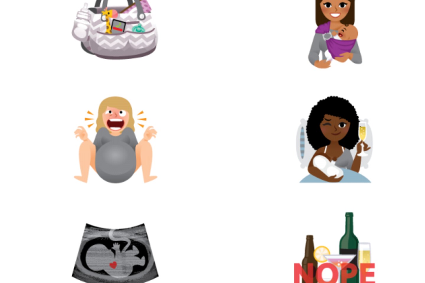 Emojis für Mütter