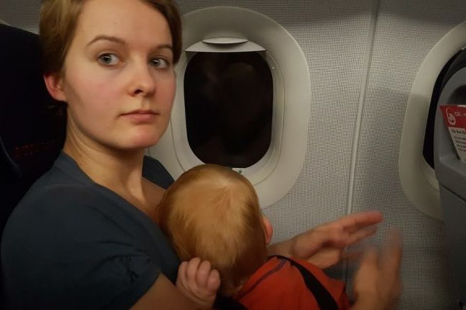 Blog Milchtropfen Fliegen mit Baby
