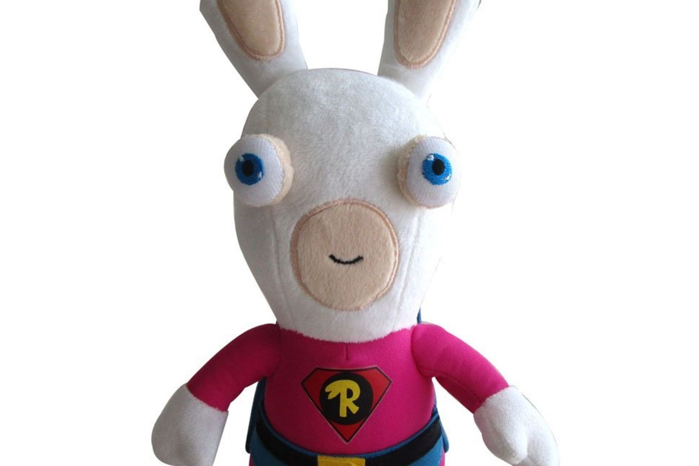 Dieser Hase als Superheld beschützt jedes Kind! Bekannt ist er aus dem Wii-Spiel "Raving-Rabbids".