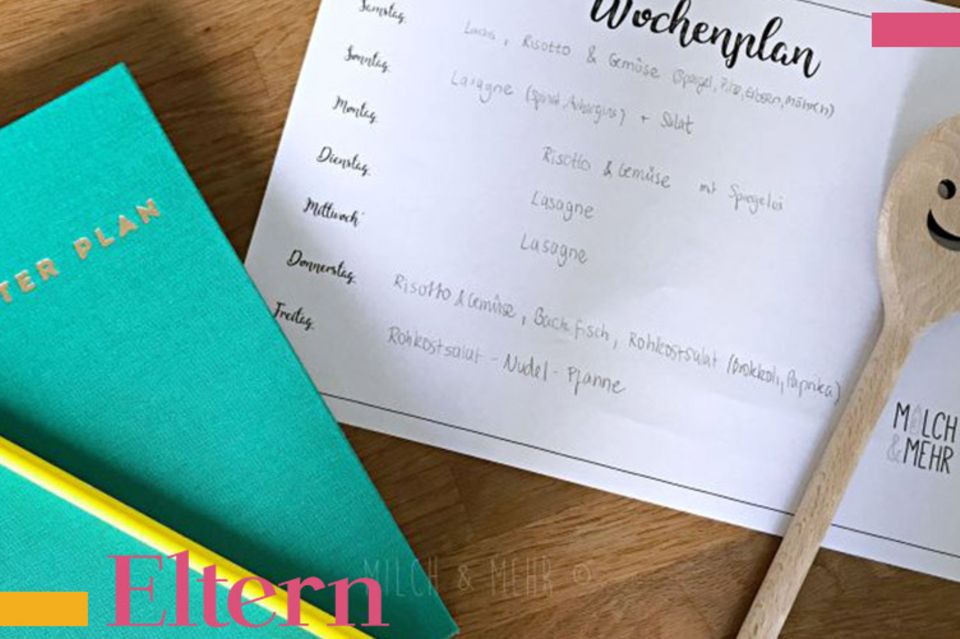Blog Milch & Mehr, Speiseplan