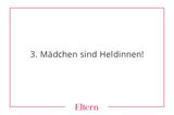 Prinzessinnen? Bitte nicht! Schon lange gibt es viele Romanheldinnen, die intelligent, mutig und stark sind: Hermine Granger, Pipi Langstrumpf, die Rote Zora, Pony Hütchen, Katniss Everdeen und etliche weitere verzaubern und ermutigen uns, unseren eigenen Weg einzuschlagen. Und das ist wichtig, um Mädchen stark zu machen.      Heldinnen und Vorbilder bieten Kindern Orientierung in Alltagssituationen und sind ein Spiegel für eigene Gefühle. Sie prägen die Kindheit mit. Noch immer wird Mädchen unterschwellig immer beigebracht, dass Jungs und Männer schlauer sind. Deshalb lasst uns unseren Kleinen zeigen, dass Mädchen und Frauen Heldinnen sind! Präsentiert Alternativen zu den bestehenden männlichen Helden!      Für die ganz großen weiblichen Vorbilder eignet sich die Bücherreihe von Little People, BIG DREAMS, in der pro Buch (ca. 7 Euro) eine weibliche Heldin kindgerecht vorgestellt wird. Auch super ist das Buch "Good Night Stories for Rebel Girls" von Elena Favilli und Francesca Cavallo (ca. 25 Euro), in dem 100 Geschichten über 100 beeindruckende Frauen, die die Welt bewegen, vorgestellt werden.    