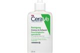 Erhält die Hautschutzbarriere: CeraVe Creme-zu-Schaum ­Feuchtigkeitsspendende Reinigung mit Ceramiden und Hyaluronsäure (um 9 Euro).    
