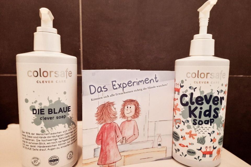 colorsafe Seife im Test: Die Blaue, die Clever Kids Soap und das Experiment-Buch
