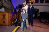 Prinz Alexander, Prinzessin Sofia und Prinz Carl-Philip bei einer Jubiläumsfeier in einer Kirche