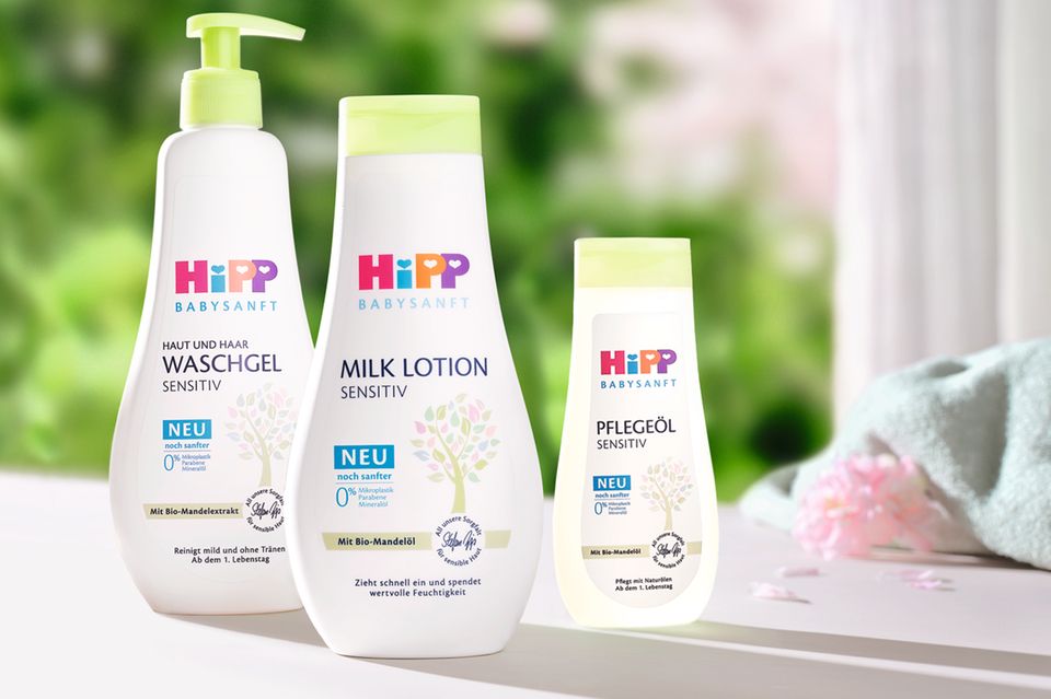 Super Kombination: HiPP Babysanft Pflegeprodukte und Kapuzenhandtuch byGraziela Super Kombination: HiPP Babysanft Pflegeprodukte und Kapuzenhandtuch byGraziela
