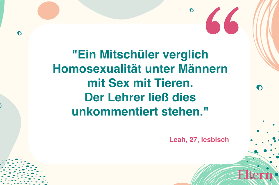 Queere Aufklärung: Zitat einer lesbischen Frau zu queeren Themen in der Schule