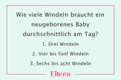Windel-Quiz: Wie viele Windeln braucht ein Baby durchschnittlich am Tag?