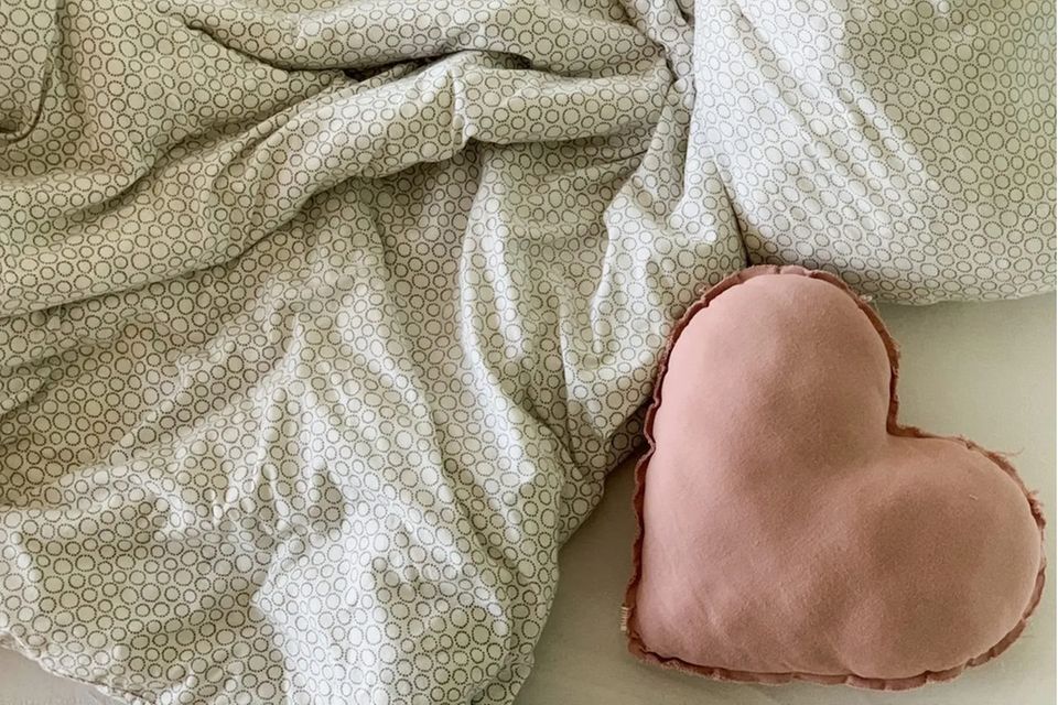 Bettdecke mit Herz