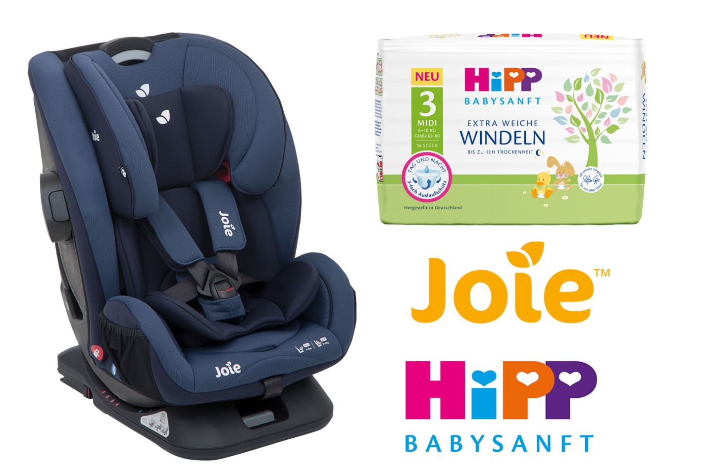 Gewinnspiel: HiPP Babysanft Windeln und Joie Verso Kindersitz
