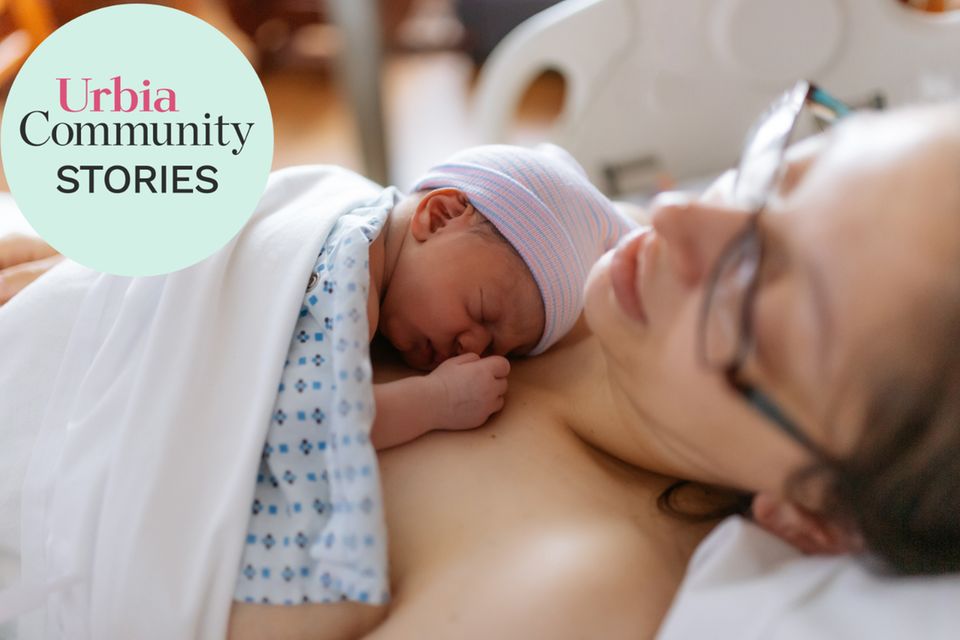 URBIA Community Stories: Neugeborenes liegt auf der Brust der Mutter