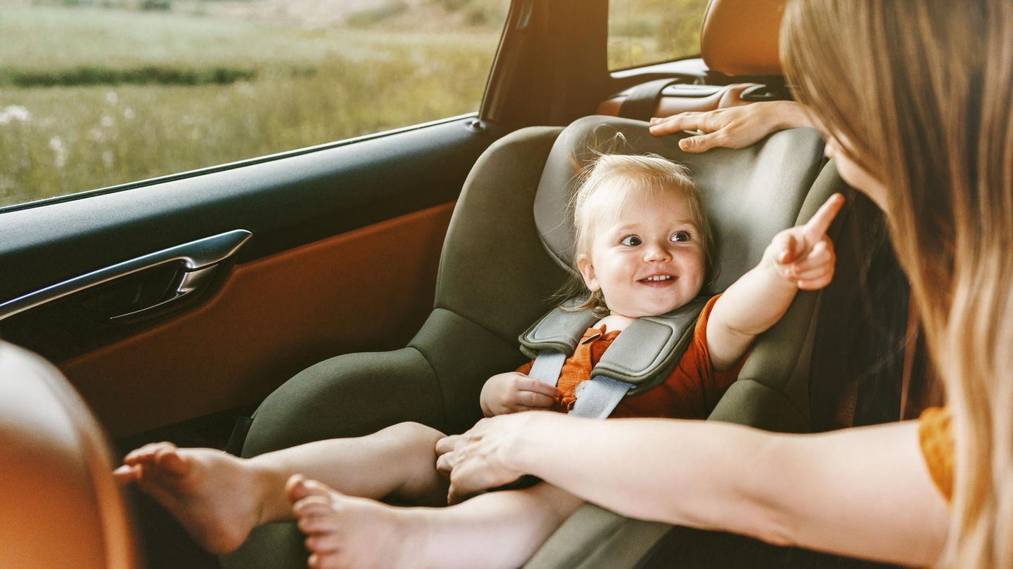 VASEN Spiegel Auto Baby mit Aufkleber Baby in Car, Baby immer im Blick,  konvexer Rückspiegel Baby