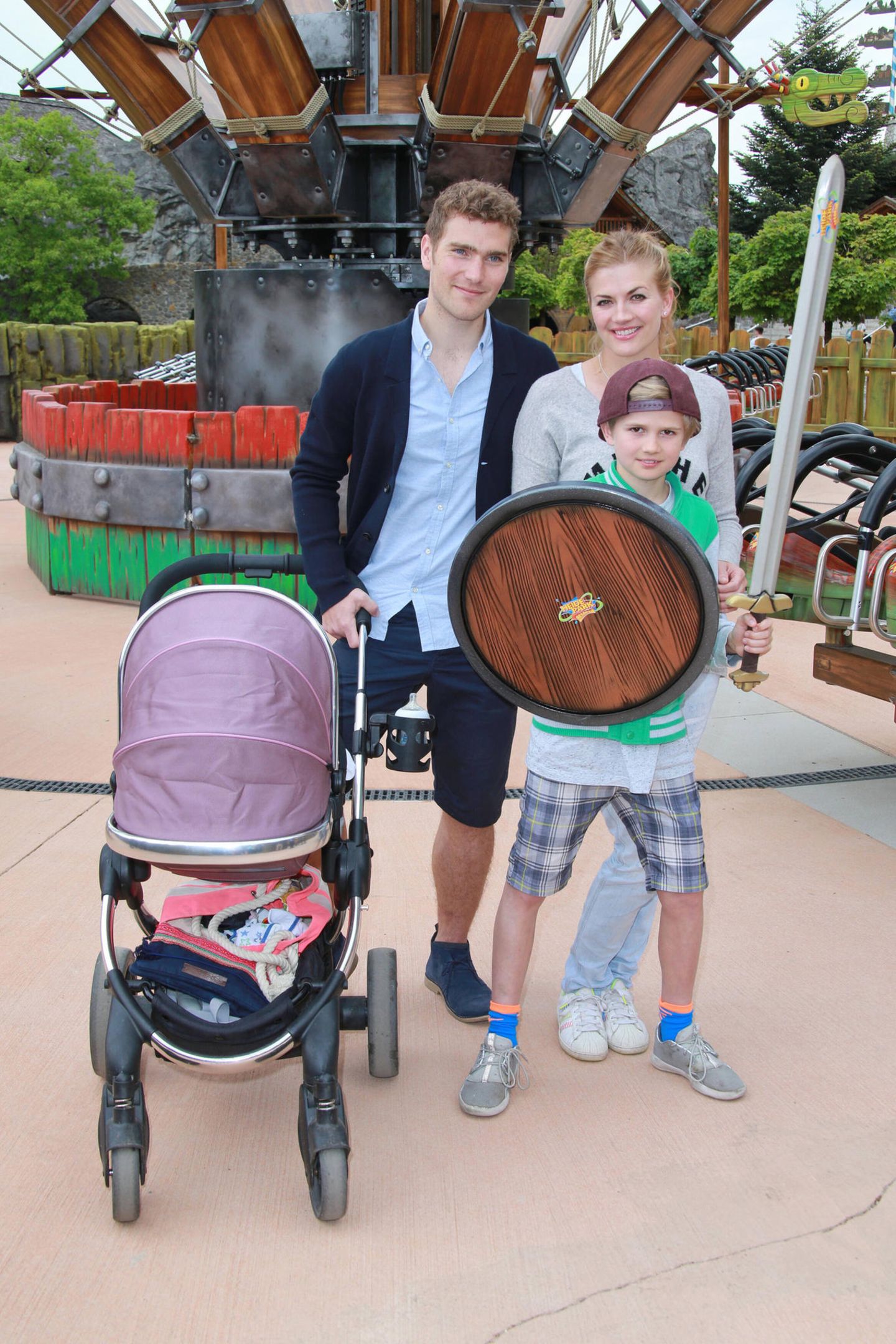 Coole Promi-Kids: Nina Bott mit Sohn Lennox und Freund Benjamin Baarz