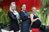 Die drei Mamas – und das erste Baby: Elias Jonathan, der am 26. Juli 2021 geboren wird.
