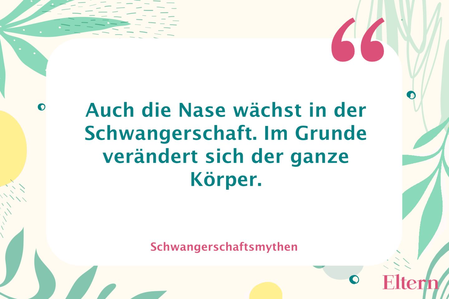 Schwangerschaftsmythen
