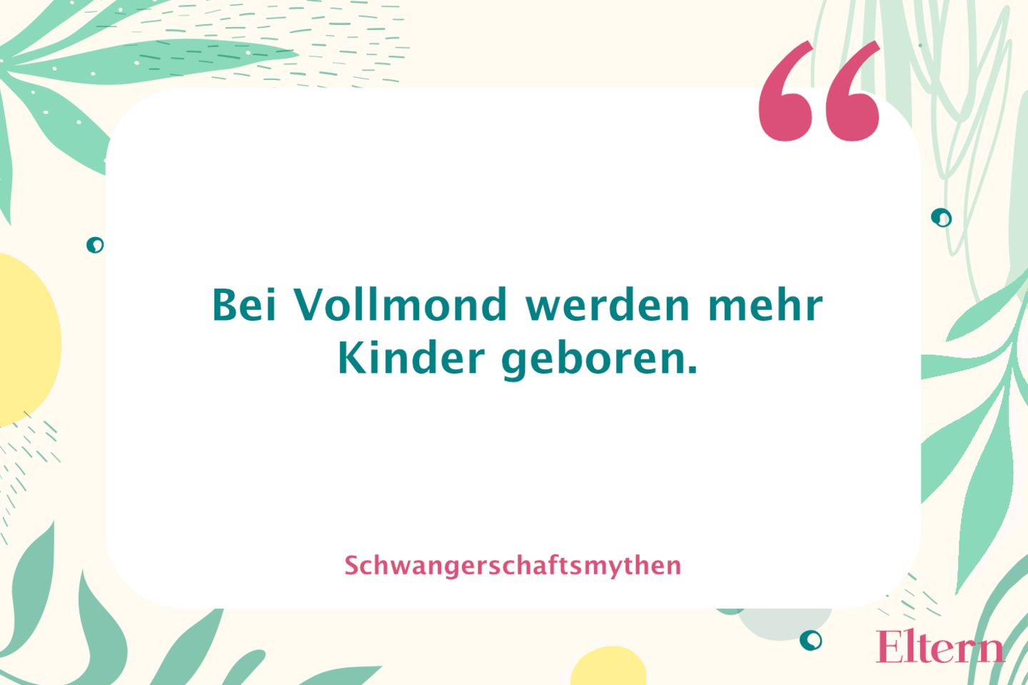 Schwangerschaftsmythen
