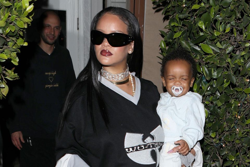 Rihanna with her son RZA Athelston Mayers