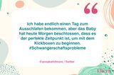 Lustiger Tweet von annakwhitmore zum Thema Schwangerschaft