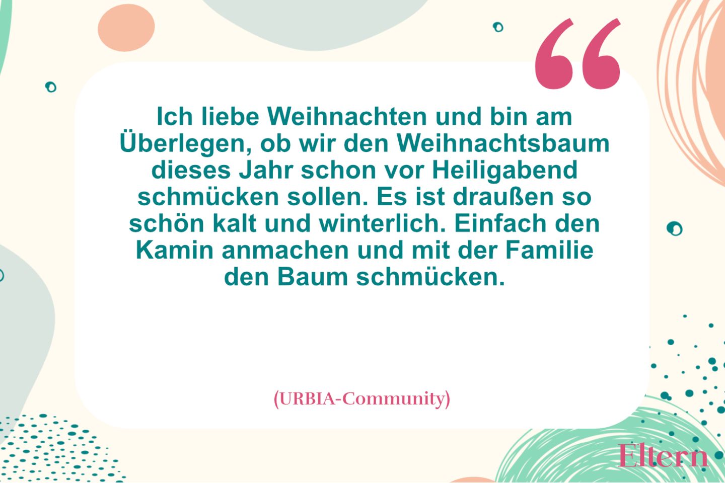 Familientradition Wann stellt ihr den Weihnachtsbaum auf? Eltern.de