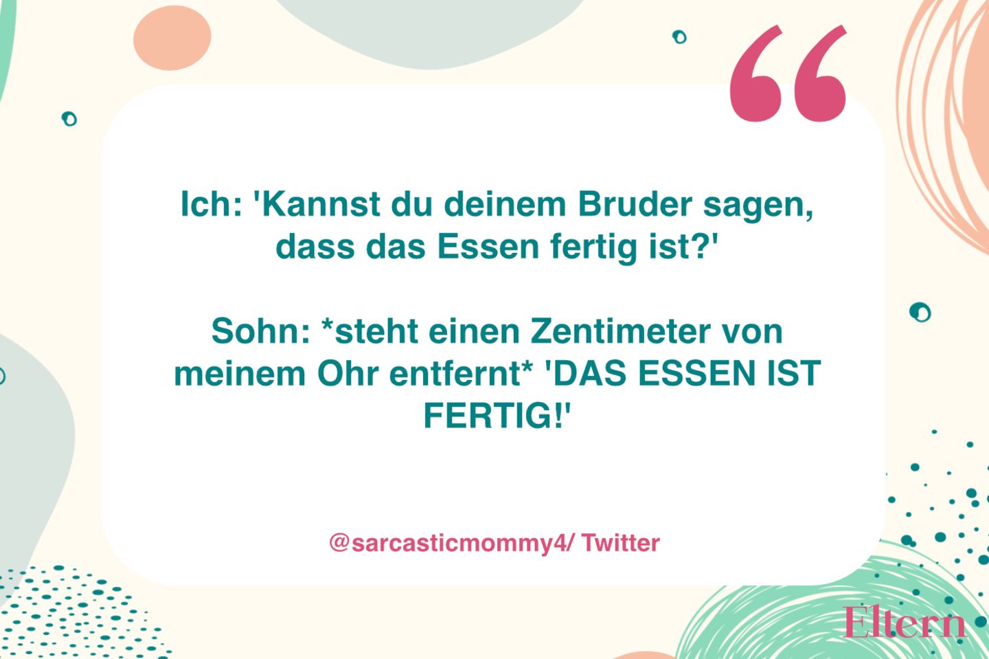 Diese Aufgabe benötigt wohl ein besseres Briefing Eltern.de