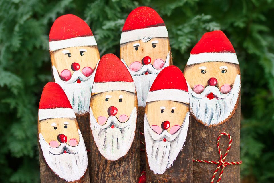 Holz Vorlage Weihnachtsmänner Aus Holz Selber Machen www.eltern.de