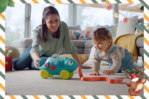 Weihnachtsgewinnspiel: Mit dem Spaß-Chamäleon entdeckt dein Kind die Farben und Formen