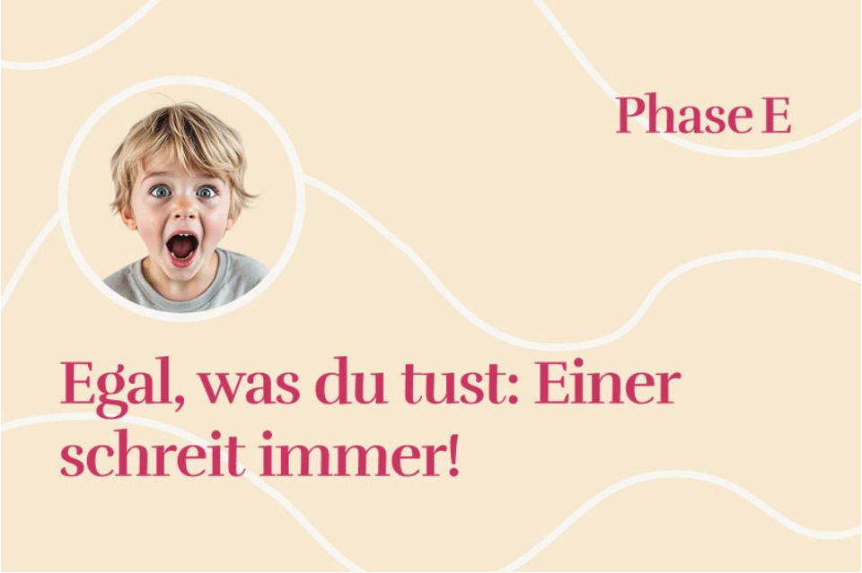 Newsletter graphic with screaming toddler